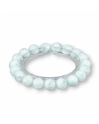 Bracciale Di Larimar Verde 12mm-BRACCIALI DI PIETRE DURE | Worldofjewel.com