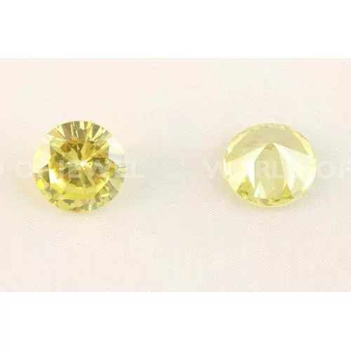 Zircon Taille Brillant 07,5x4mm 10pcs Citron