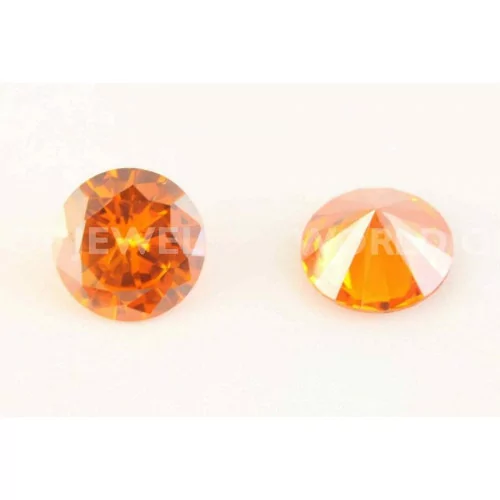 Zircon Taille Brillant 10x5mm 10pcs Orange