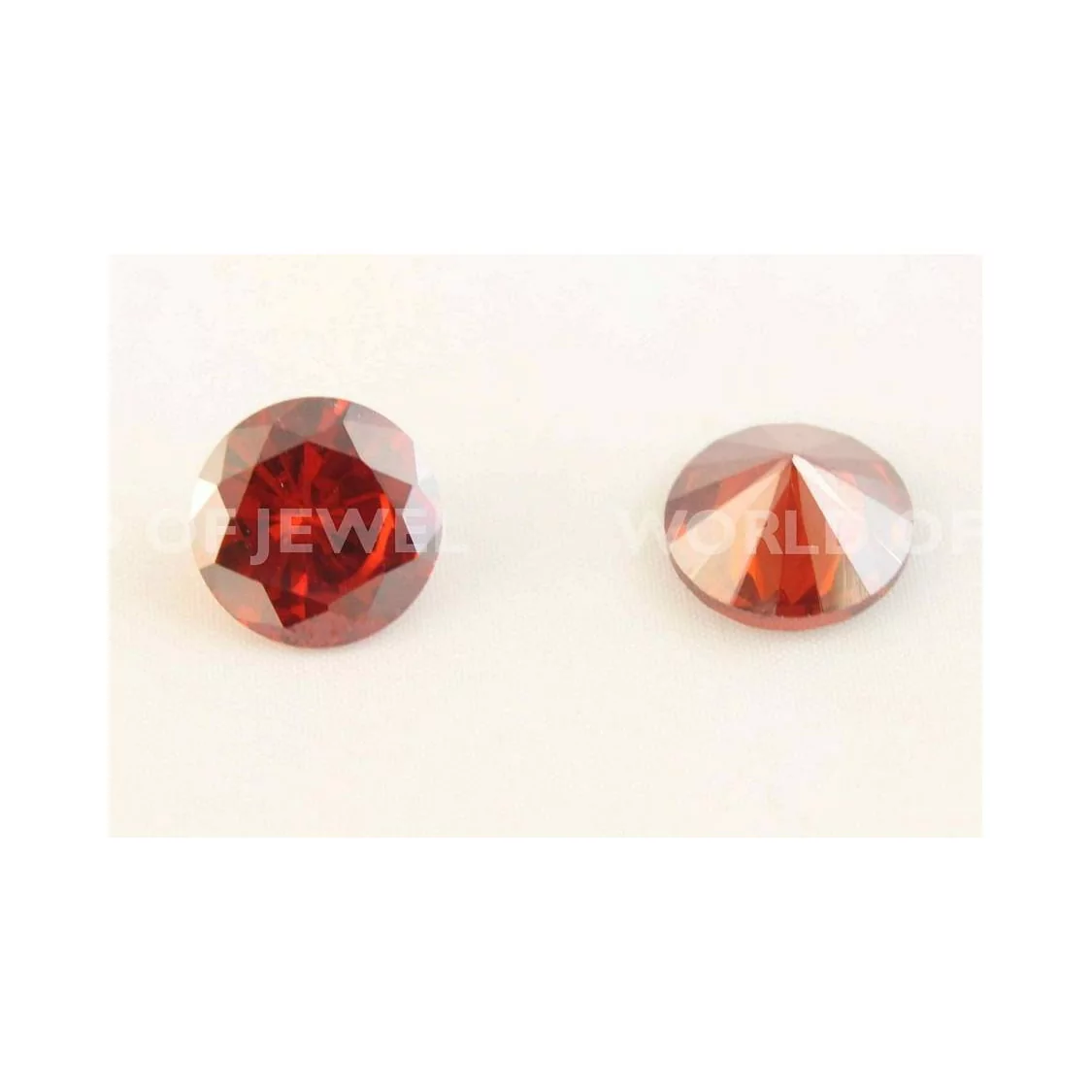 Zirconi Taglio Brillante 10x5mm 10pz Rosso- | Worldofjewel.com