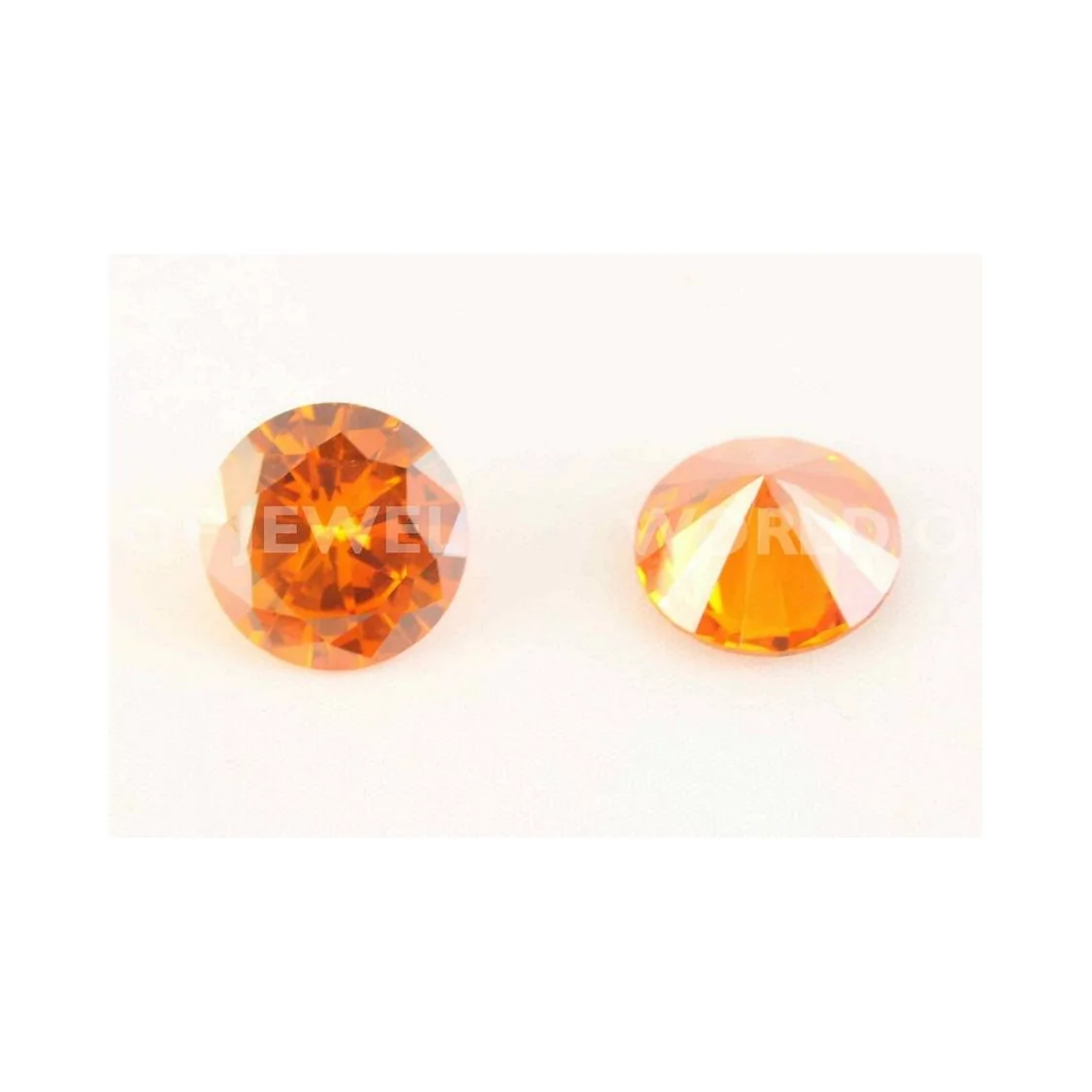 Zirconi Taglio Brillante 12x6mm 10pz Arancio- | Worldofjewel.com