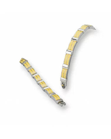 Bracciale Di Acciaio Larghezza 10mm Mod35536 Giallo-BRACCIALI UOMO | Worldofjewel.com