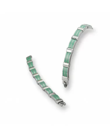 Bracciale Di Acciaio Larghezza 10mm Mod35536 Verde-BRACCIALI UOMO | Worldofjewel.com