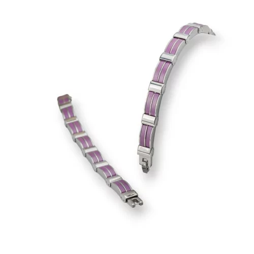 Bracciale Di Acciaio Larghezza 10mm Mod35536 Viola-BRACCIALI UOMO | Worldofjewel.com