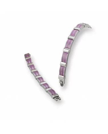 Bracciale Di Acciaio Larghezza 10mm Mod35536 Viola-BRACCIALI UOMO | Worldofjewel.com