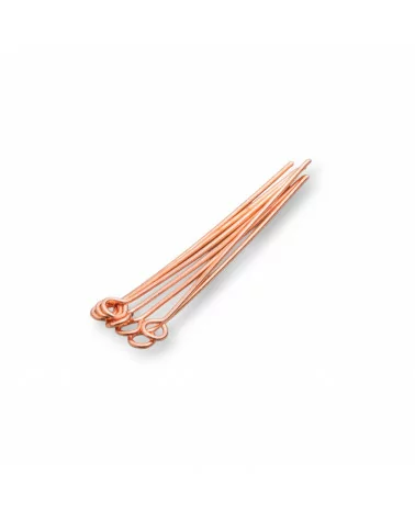 Chiodini Spilli Di Ottone Testa Asola Anellino 60mm Filo 0,70mm 1 kg Oro Rosa-CHIODINI A OCCHIELLO | Worldofjewel.com