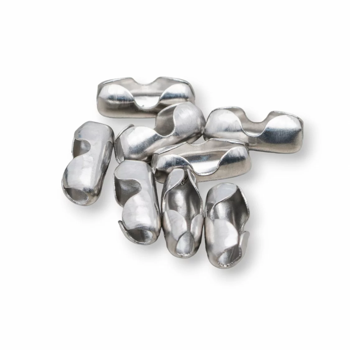 Chiusura Di Acciaio Per Catene A Pallina 4x10mm 75gr Per catena Misura 3,2mm 400pz-CHIUSURE DI ACCIAIO | Worldofjewel.com