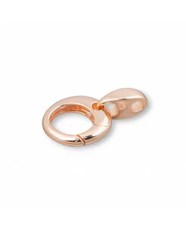 Chiusura Di Argento 925 Tondo A Molla Con Gancio 11x17mm 4pz Oro Rosa-CHIUSURE DI ARGENTO | Worldofjewel.com