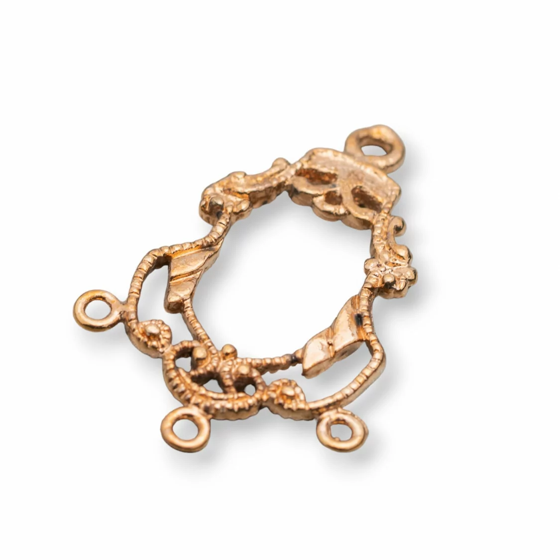 Componente Connettore Di Ottone 18x26mm 60pz Bronzo-CONNETTORI FANTASIA | Worldofjewel.com