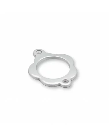 Componente Di Acciaio Fiore Forato 15mm 120pz-CONNETTORI LISCI | Worldofjewel.com