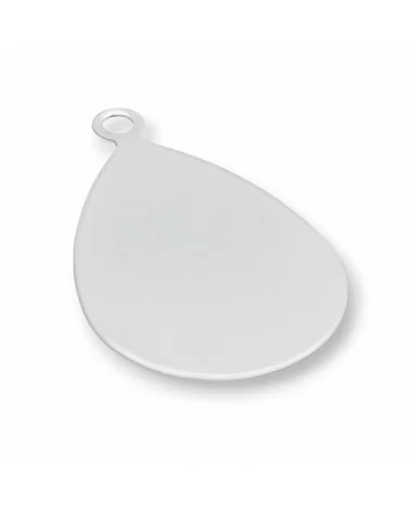 Componente Di Acciaio Goccia Pendente 25x40mm 40pz-CONNETTORI LISCI | Worldofjewel.com