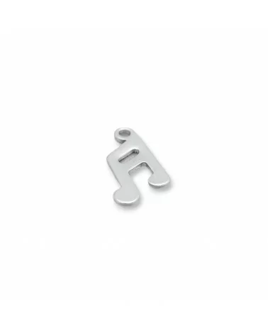 Componente Di Acciaio Nota Musicale Pendente 08x13mm 120pz-CONNETTORI LISCI | Worldofjewel.com