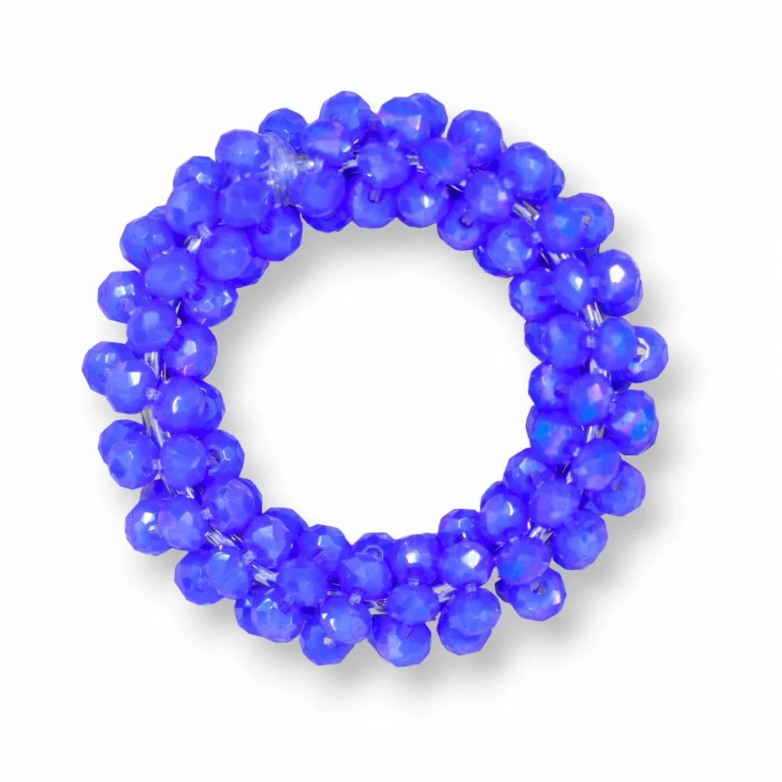 Componente Di Cristalli Intrecciati A Cerchietto 30mm 10pz Blu-COMPONENTI DI CRISTALLI E STRASS | Worldofjewel.com