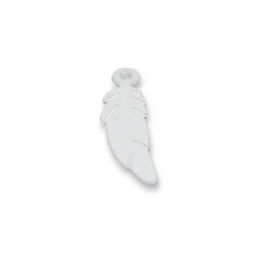 Componente Di Acciaio Piuma Pendente 06x23mm 120pz-CONNETTORI LISCI | Worldofjewel.com