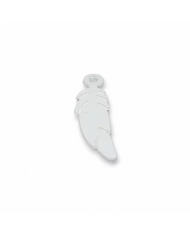 Componente Di Acciaio Piuma Pendente 06x23mm 120pz-CONNETTORI LISCI | Worldofjewel.com