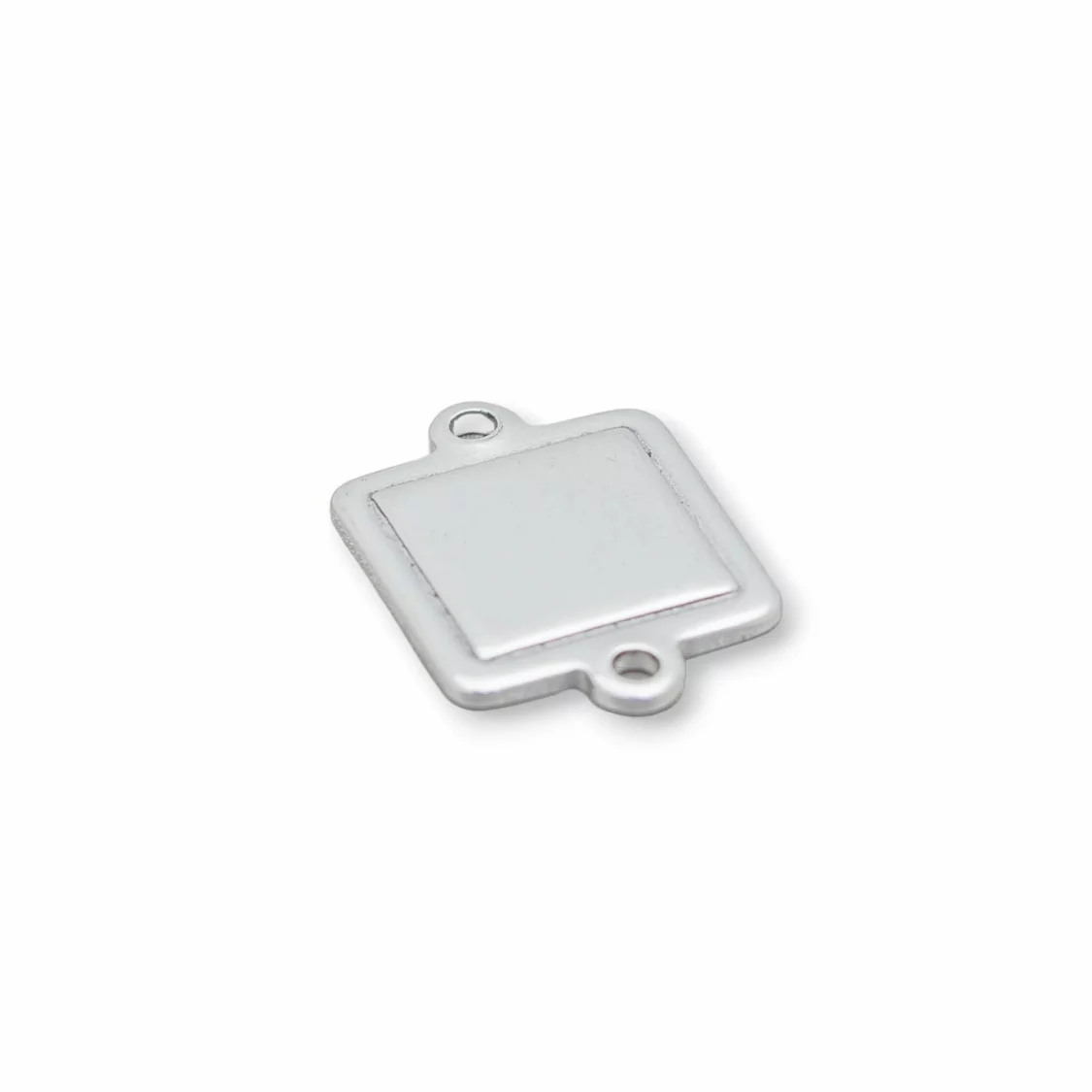 Componente Di Acciaio Quadrato 13x18mm 120pz-CONNETTORI LISCI | Worldofjewel.com