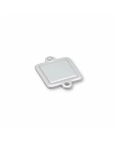 Componente Di Acciaio Quadrato 13x18mm 120pz-CONNETTORI LISCI | Worldofjewel.com