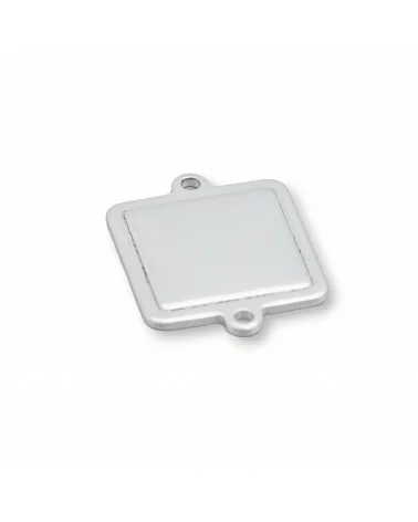 Componente Di Acciaio Quadrato 17x22mm 70pz-CONNETTORI LISCI | Worldofjewel.com