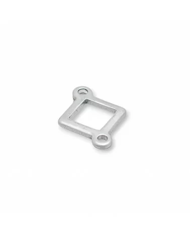 Componente Di Acciaio Quadrato Forato 9mm 120pz-CONNETTORI LISCI | Worldofjewel.com