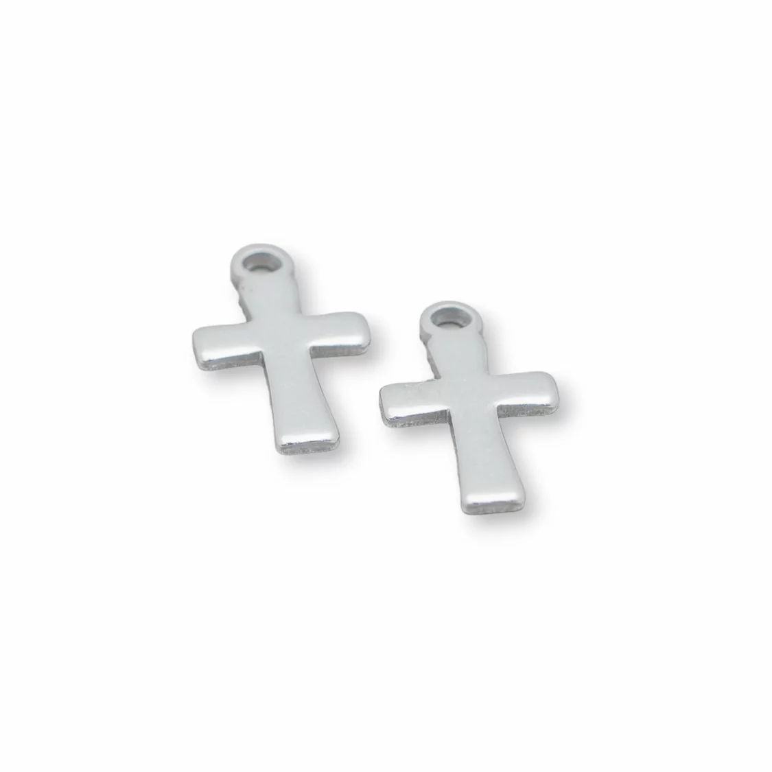 Componente Pendente Di Acciaio 316 Croce Pendente 08x15mm 100pz-CIONDOLI DI ACCIAIO | Worldofjewel.com