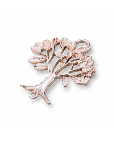 Componenti Di Zama A 2 Anellini Albero Della Vita 35x42mm 20pz Oro Rosa Light-CONNETTORI LISCI | Worldofjewel.com