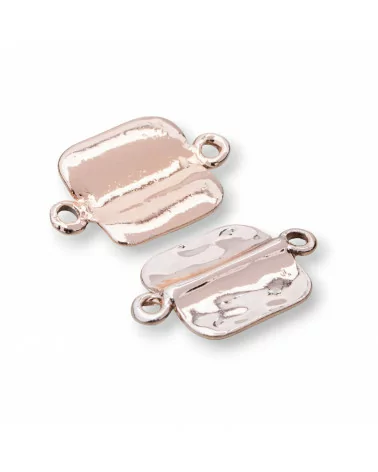 Componenti Di Zama A 2 Anellini Quadrato 15x24mm 45pz Oro Rosa Light-CONNETTORI LISCI | Worldofjewel.com