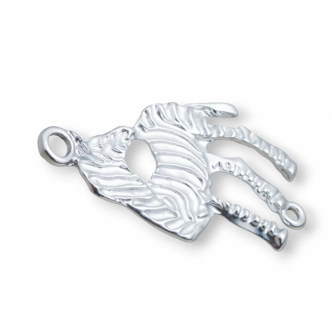 Componenti Di Zama A 2 Anellini Zebra 26x44mm 20pz Silver-CONNETTORI LISCI | Worldofjewel.com