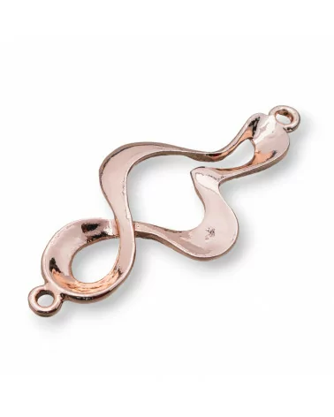 Componenti Di Zama Spirale Intrecciata A 2 Anellini 22x46mm 30pz Oro Rosa Light-CONNETTORI LISCI | Worldofjewel.com