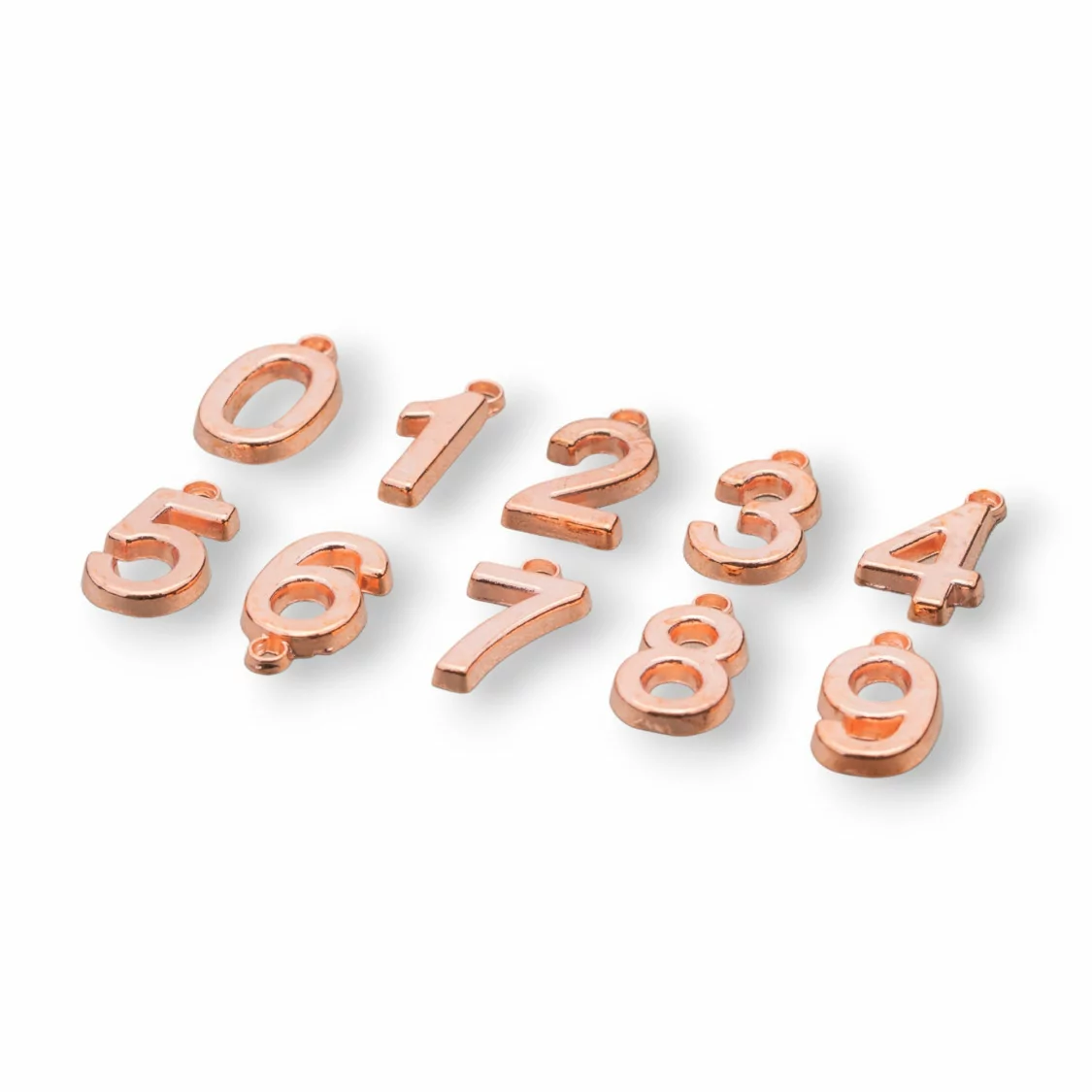 Componenti Pendenti Charms Di Ottone Numeri Misti 200gr Assortiti Oro Rosa-PENDENTI E CHARMS | Worldofjewel.com