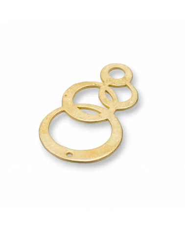 Connettore Componente Di Bronzo Spazzolato Tondo 19x33mm 30pz Dorato-CONNETTORI LISCI | Worldofjewel.com