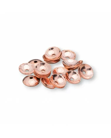 Coppette Di Ottone 4mm 100gr Oro Rosa Scuro-COPPETTE LISCE | Worldofjewel.com