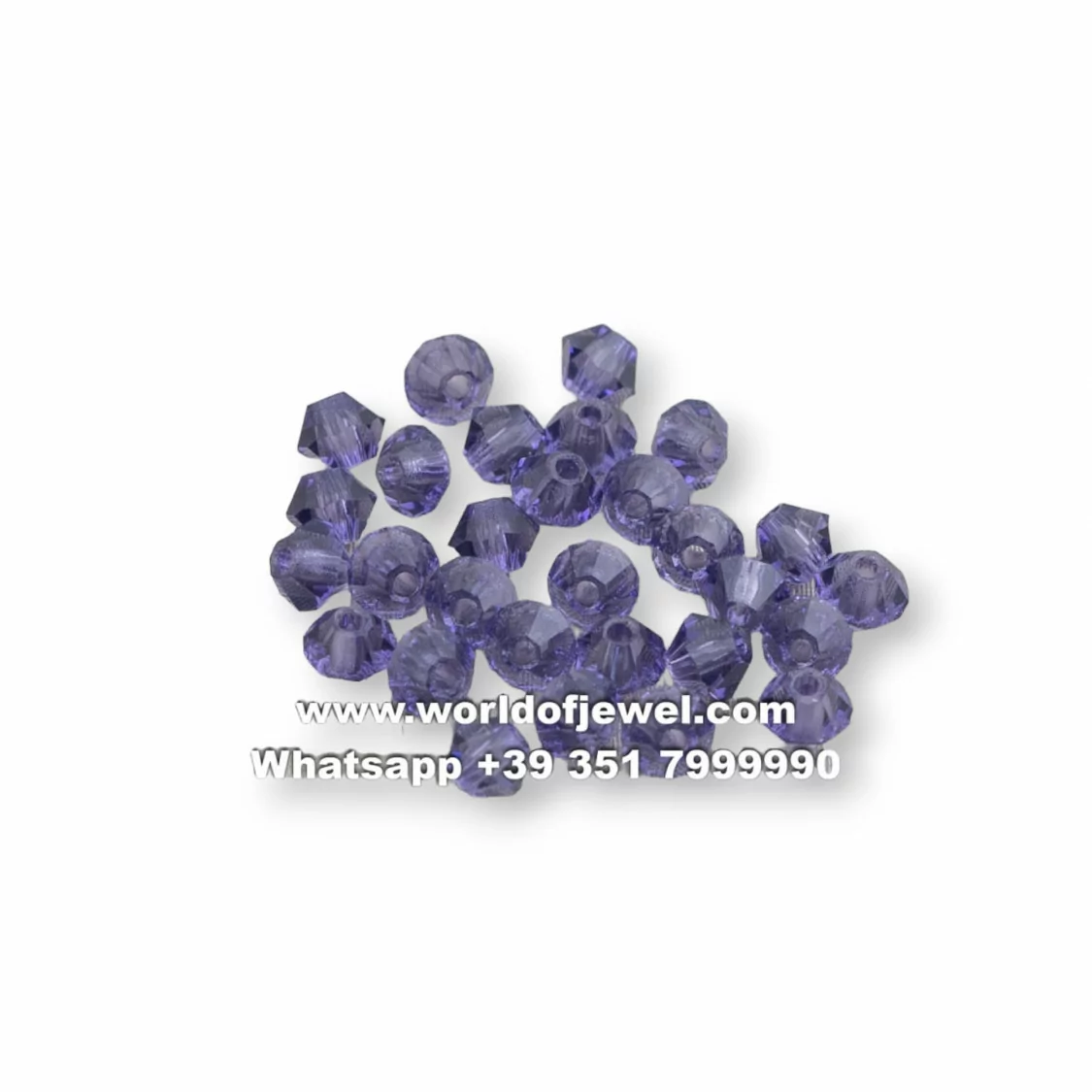 Cristalli Swarovski Bicono 3mm Marca Preciosa - 100pz - Viola-CRISTALLI SWAROVSKI | Worldofjewel.com