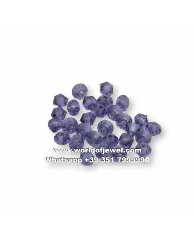 Cristalli Swarovski Bicono 3mm Marca Preciosa - 100pz - Viola-CRISTALLI SWAROVSKI | Worldofjewel.com