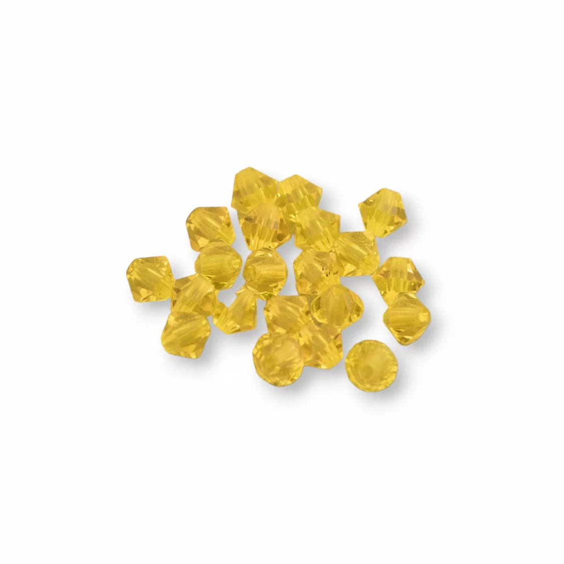 Cristalli Swarovski Bicono 4mm Marca Preciosa - 100pz - Giallo-CRISTALLI SWAROVSKI | Worldofjewel.com