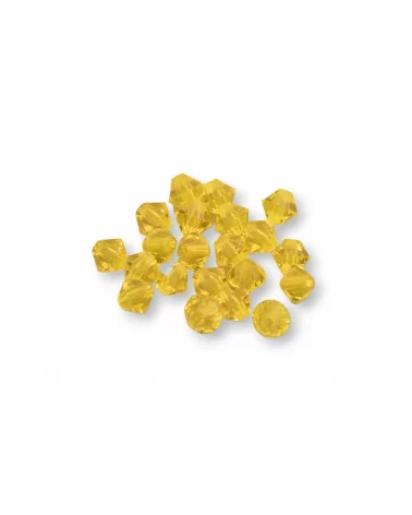 Cristalli Swarovski Bicono 4mm Marca Preciosa - 100pz - Giallo-CRISTALLI SWAROVSKI | Worldofjewel.com