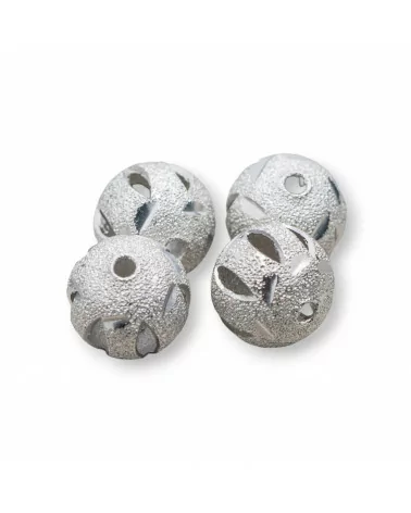 Distanziatore Palline Di Ottone Diamantato Forato 10mm 100pz 60gr Rodiato-PALLINE VARIE | Worldofjewel.com