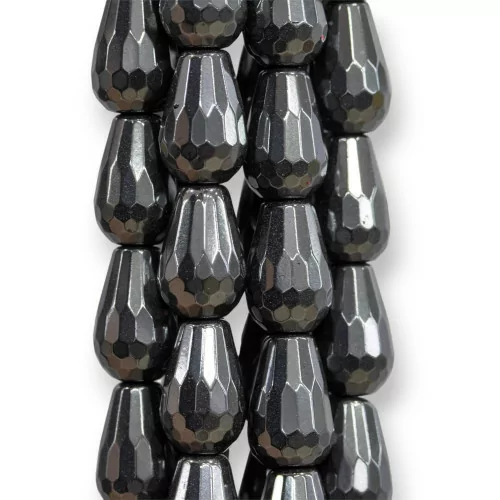 Ematite Naturale Gocce Briolette Sfaccettate 6x12mm-EMATITE | Worldofjewel.com