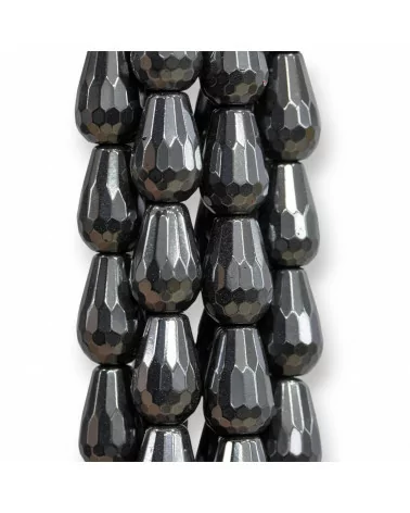 Ematite Naturale Gocce Briolette Sfaccettate 6x12mm-EMATITE | Worldofjewel.com