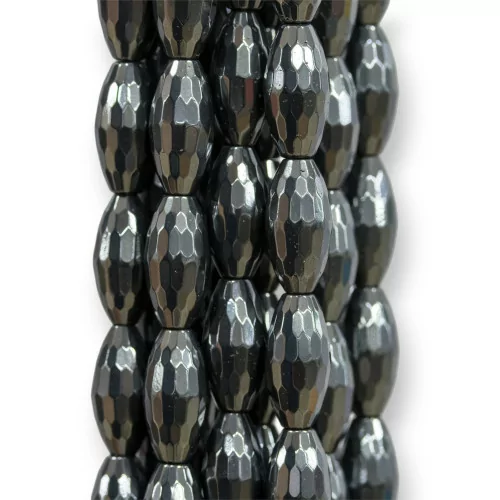 Ematite Naturale Riso Sfaccettato 6x12mm-EMATITE | Worldofjewel.com