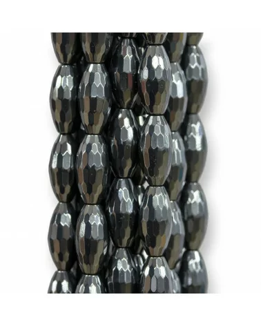 Ematite Naturale Riso Sfaccettato 6x12mm-EMATITE | Worldofjewel.com