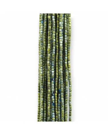 Ematite Cilindro 1,5x1,5mm Verde-EMATITE VERDE | Worldofjewel.com