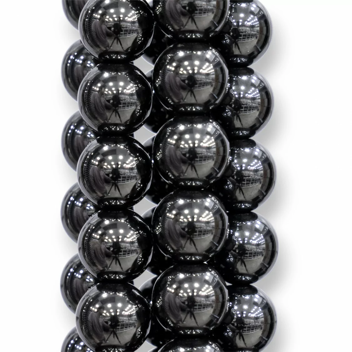 Ematite Naturale Tondo Liscio 10mm-EMATITE NATURALE | Worldofjewel.com