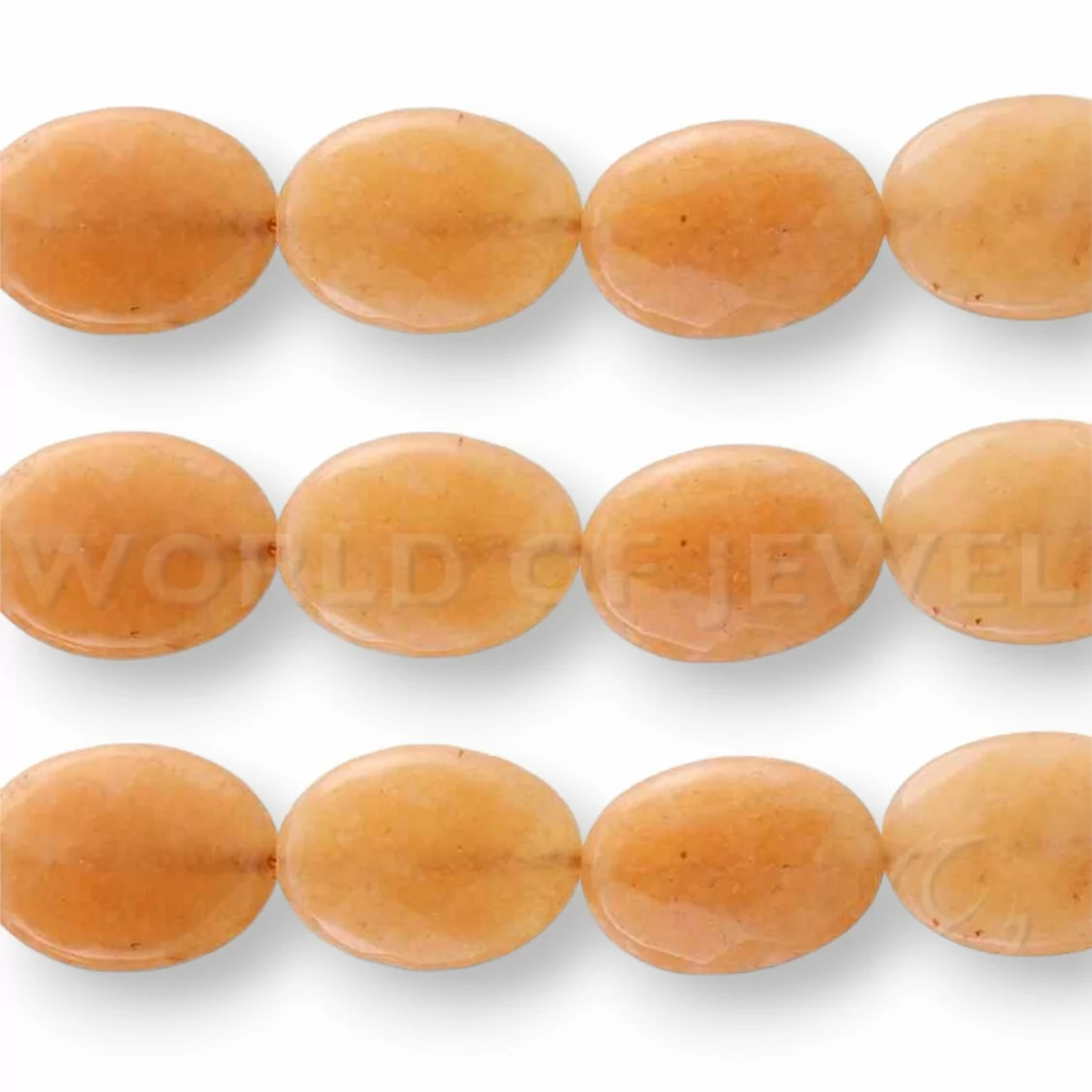 Giada Arancio Ovale Piatto Sfaccettato 10x14mm-GIADA ARANCIO | Worldofjewel.com