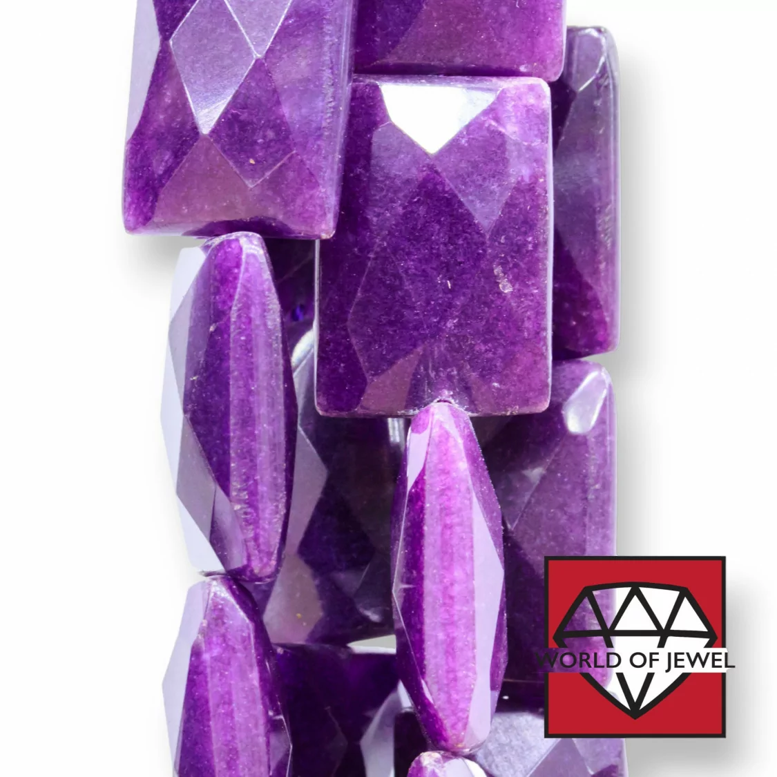 Giada Viola Rettangolo Piatto Sfaccettato 10x14mm-GIADA VIOLA | Worldofjewel.com