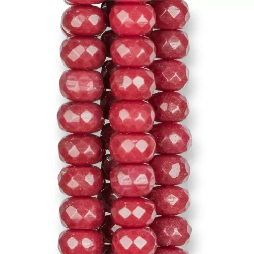 Giada Rubellite Rondelle Sfaccettate 12x8mm-GIADA RUBELLITE | Worldofjewel.com