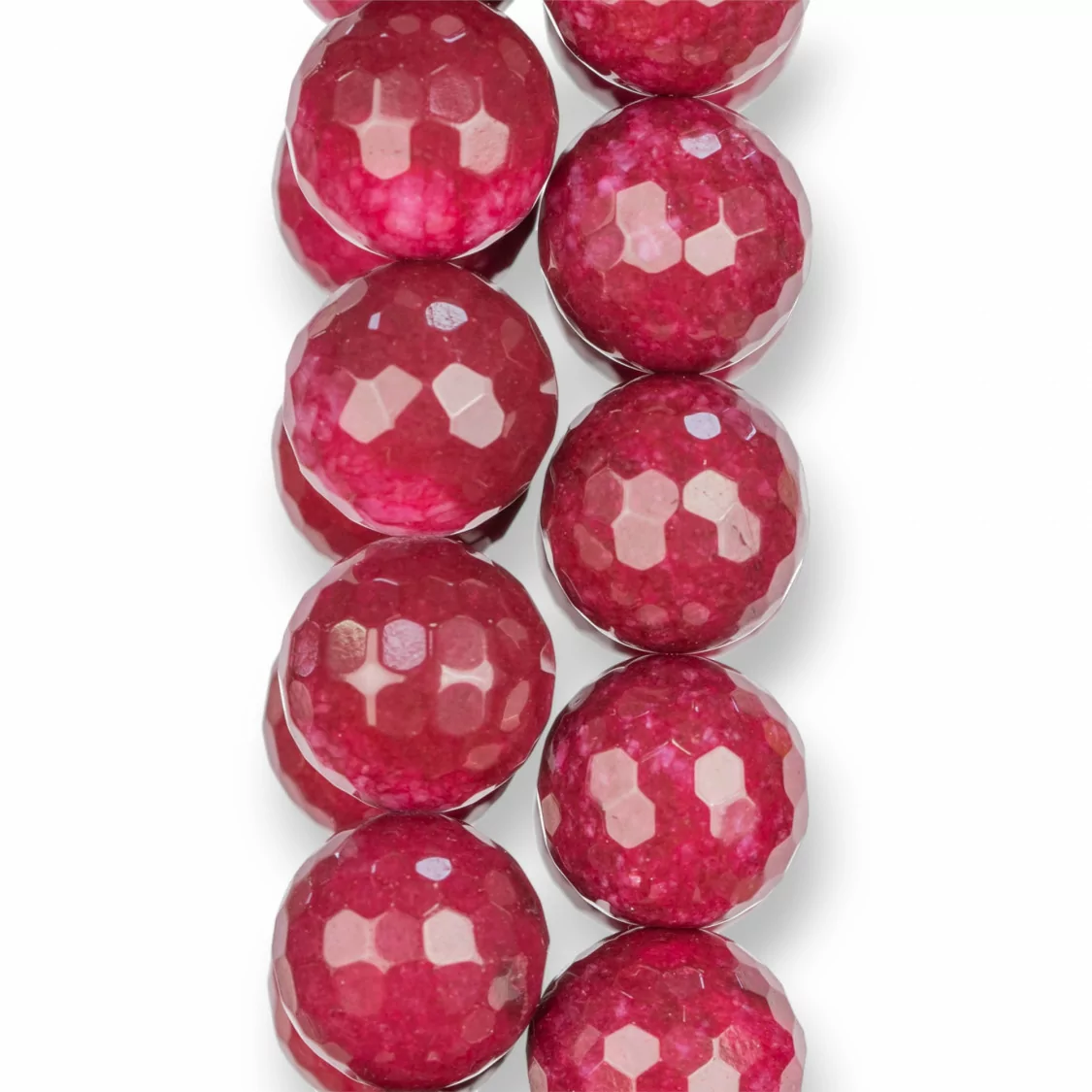 Giada Rubellite Perlina Tonda Sfaccettata 20mm Sfumato-GIADA RUBELLITE | Worldofjewel.com