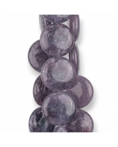 Giada Viola Chiaro Tondo Liscio Piatto Liscio Coin 20mm-GIADA VIOLA | Worldofjewel.com