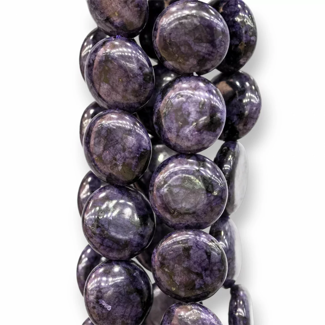 Giada Viola Tondo Piatto Liscio Coin 15mm-GIADA VIOLA | Worldofjewel.com