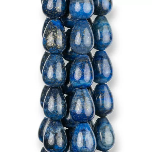 Lapislazzuli Blu Grezzo Gocce Briolette Lisce 10x14mm-LAPISLAZZULI BLU GREZZO | Worldofjewel.com