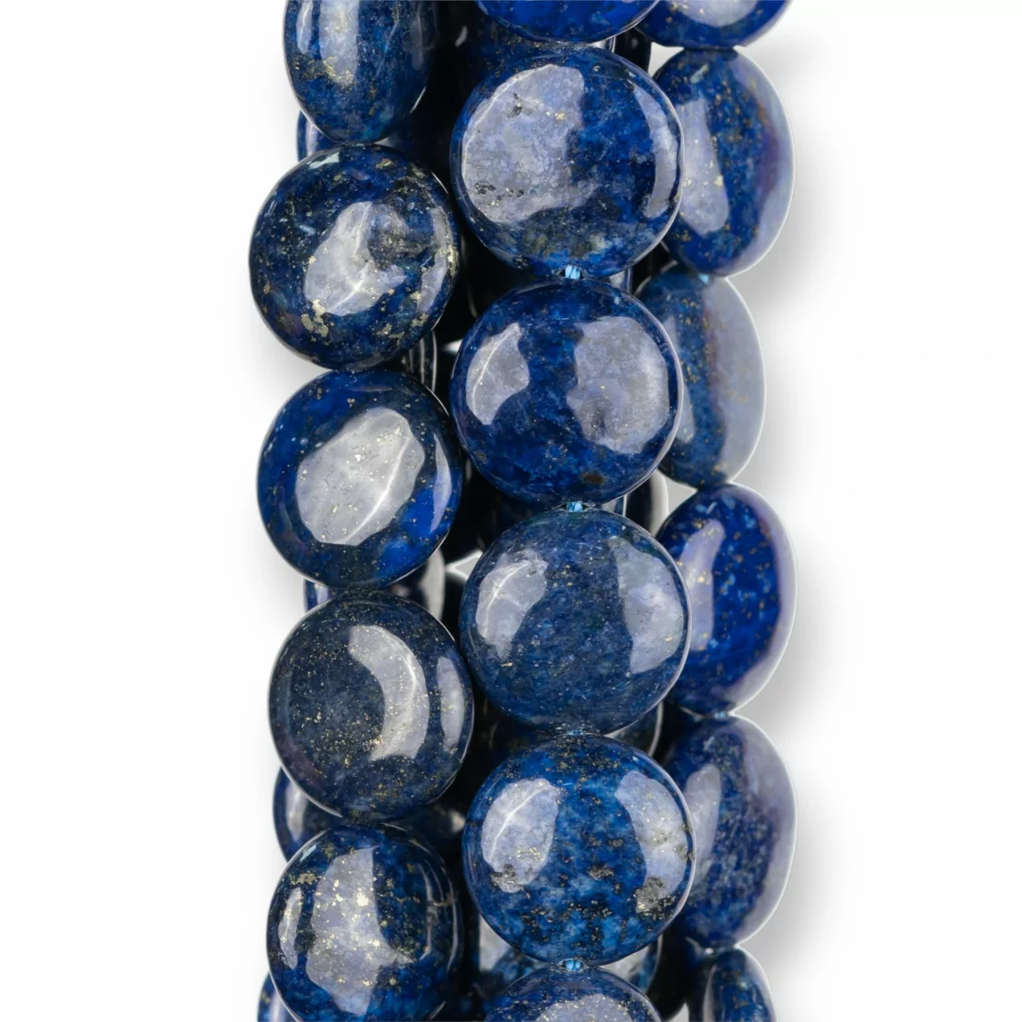 Lapislazzuli Blu Grezzo Tondo Piatto Liscio 14mm-LAPISLAZZULI BLU GREZZO | Worldofjewel.com